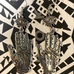 Wiccan Pierced Earrings Engraved